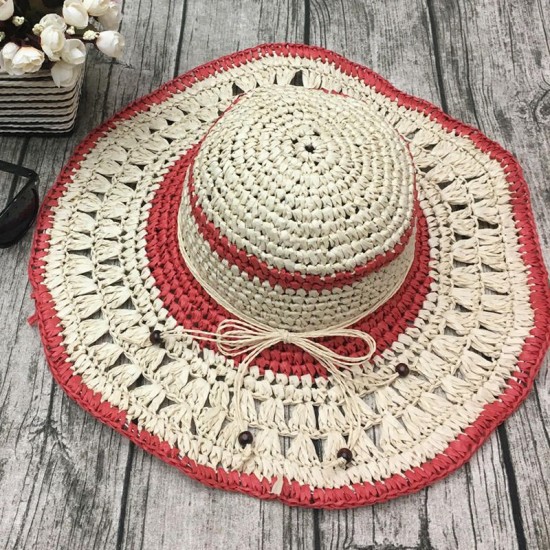 Women Handmake Woven Sun Protection Wide Brimmed Floppy Hat Women Handmake Woven Sun Protection Wide Brimmed Floppy Hat
