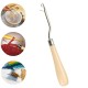 Wooden Handle Crochet Needle Latch Hook Puller Tool For Canvas Rug Mats Making Wooden Handle Crochet Needle Latch Hook Puller Tool For Canvas Rug Mats Making