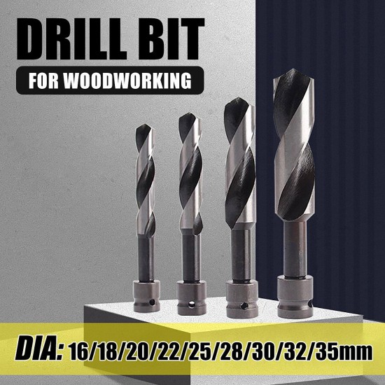 Woodworking Drill Bit 16/18/20/22/25/28/30/32/35mm Steel for Electric Wrench