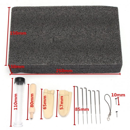 Wool Felt Tools Craft Needle Felting Starter Kit Accessories Stamp Poker