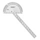 W0262A 90X150MM 180 Degree Stainless Steel Protractor Round Angle Ruler Tool