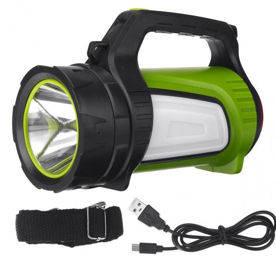 1500M 5000LM Bright Strong LED Searchlight USB Rechargeable 12000mAh Powerful Flashlight With Side Light & Tail Light Long-range Handheld Spotlight