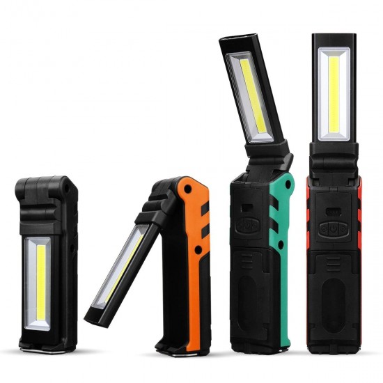 2LED+COB 400LM USB Rechargeable Foldable Car Maintenance Light Work Light LED Flashlight Power Bank