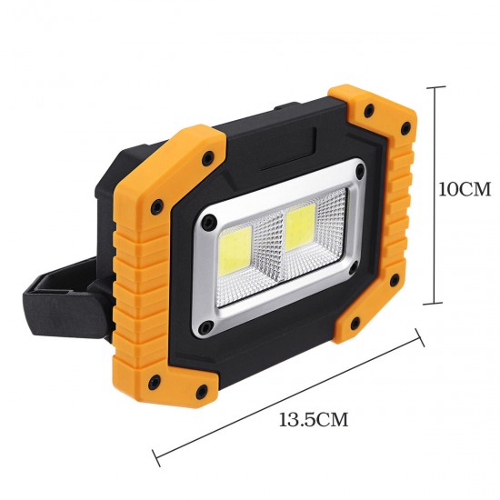 30W COB Rechargeable Portable Flood Work Spot Light w/ Power Bank Camping Work Light