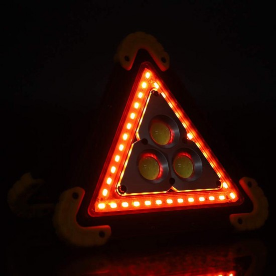 3COB+36 LEDs 1600LM 4 Modes Outdoor Portable Handle Triangle Emergency Lights Car Repair Work Light Flashlight