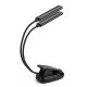 3W COB 3Modes 2 x COBs Flexible USB Rechargeable Double Head Clip-On Work Light LED Flashlight Night Light 3 x AAA