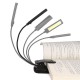 3W COB 3Modes 2 x COBs Flexible USB Rechargeable Double Head Clip-On Work Light LED Flashlight Night Light 3 x AAA