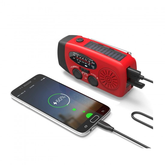 3in1 Emergency Hand Crank Self Powered AM/FM NOAA Solar Weather Radio + Powerful LED Flashlight Strong Light + 1000mAh Power Bank for Phone 3in1 Emergency Hand Crank Self Powered AM/FM NOAA Solar Weather Radio + Powerful LED Flashlight Strong Light + 1000mAh Power Bank for Phone