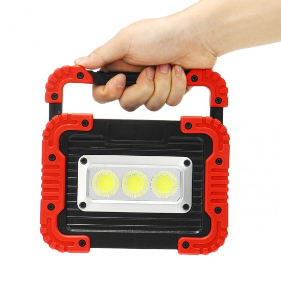 3xCOB LED 450Lumens 3Modes Waterproof Camping Lamp Flashlight Foldable Work Light Searchlight For Night Fishing