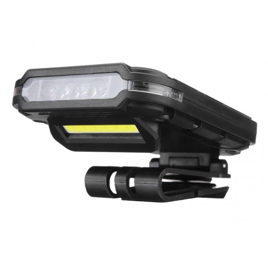 4 LED Clip-on Cap Headlamp 2 Modes USB Rechargeable Work Light Camping Hunting Torch Light