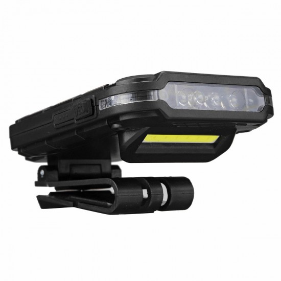 4 LED Clip-on Cap Headlamp 2 Modes USB Rechargeable Work Light Camping Hunting Torch Light