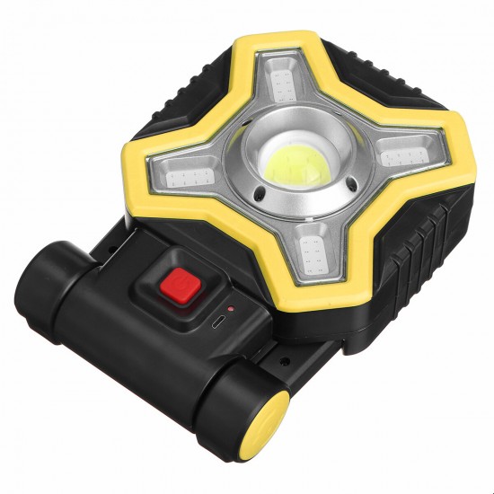 400W COB+4 LEDs 180° Adjustable LED Camping Light Solar/USB Charging/Battery 3-Types Option Portable Outdoor Work Light