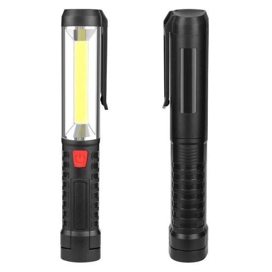 90° Rotation COB+LED USB Rechargeable Emergency Worklight with Magnetic Flashlight LED Work Light