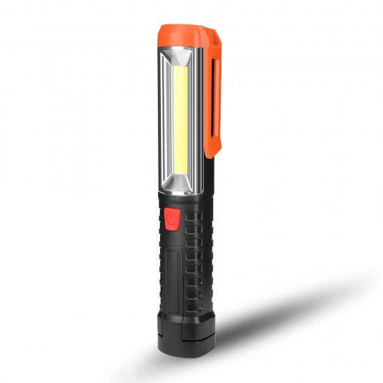 90° Rotation COB+LED USB Rechargeable Emergency Worklight with Magnetic Flashlight LED Work Light