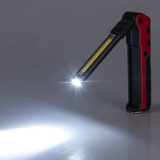 COB Front+Side LED 270° Rotation USB Charging Work Light Magnet Tail Folding Flashlight