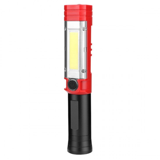 COB LED Light AA Battery Flashlight 4 Modes Magnetic Attraction Camping Hunting Emergency Lamp With Clip