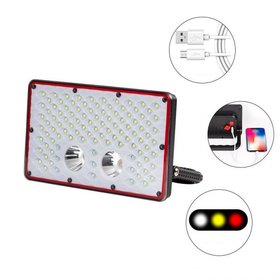 W861/W862/W863 6-Modes 2000LM 4-Light Source LED+UV Camping Work Light Fishing Waterproof Floodlight