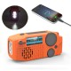 Emergency Hand Crank Self Powered AM/FM NOAA Solar Weather Radio + Powerful Strong Flashlight + 1000mAh Power Bank for Phone