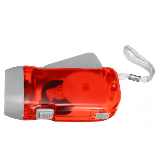 Hand Crank Flashlight Self-Pressing LED Camping Light Outdoor Hunting Tactical Torch