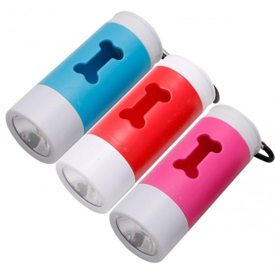LED Flashlight Dispenser For Pet Dog Cat Poop Scoop Waste Bags Roll Refill Clean Up LED Flashlight Dispenser For Pet Dog Cat Poop Scoop Waste Bags Roll Refill Clean Up