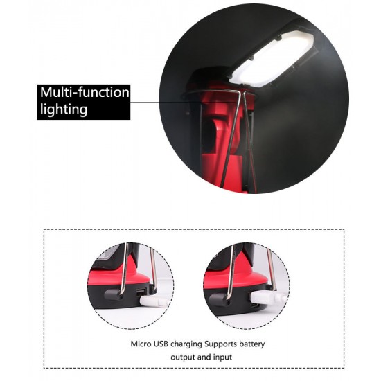 MX-8801 LED+COB 5Lights 8Modes USB Rechargeable Unfold Light Maintenance light Outdoor Camping Lamp LED Flashlight