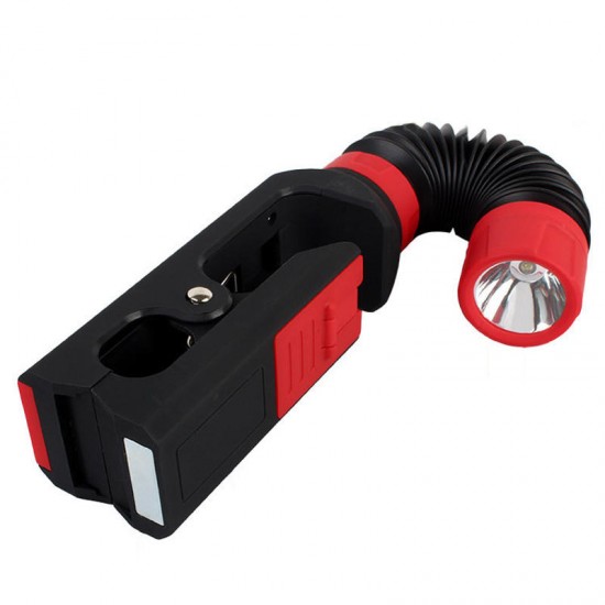 P142 3W LED Magnetic Tail Clip 360° Adjustable Head LED Flashlight Work Light