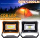 Rechargeable Work Light 50W 1000LM USB Waterproof COB LED Worklight Flood Lamp Battery Powered 2 Lights Models Emergency Lights Outdoor Camping Lamp Strong Light - Low Light Portable Rechargeable Work Light 50W 1000LM USB Waterproof COB LED Worklight Flood Lamp Battery Powered 2 Lights Models Emergency Lights Outdoor Camping Lamp Strong Light - Low Light Portable