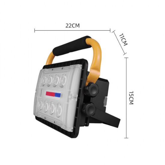 W860A 8x COB Strong LED Floodlight USB Rechargeable Waterproof Work Light Powerful Torch for Outdoor Camping Hiking Fishing Emergency Car Repairing