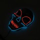 Silver Light Up LED Skeleton Skull Mask Halloween Holiday Light Costume Accessory Silver Light Up LED Skeleton Skull Mask Halloween Holiday Light Costume Accessory