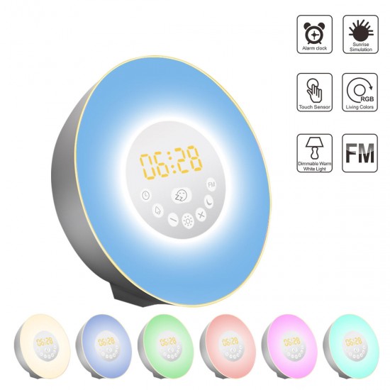 Sunrise Alarm Clock Digital Wake Up Light with Sunrise Sunset Simulation Sleep Sunrise Alarm Clock Digital Wake Up Light with Sunrise Sunset Simulation Sleep