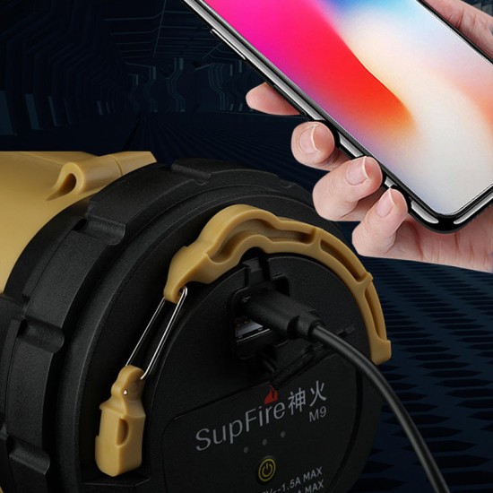 M9 Portable Fall-proof Waterproof SST40 410m 950Lumens 3Modes USB Rechargeable Multifunctional LED Search Light Work Light Camping Light M9 Portable Fall-proof Waterproof SST40 410m 950Lumens 3Modes USB Rechargeable Multifunctional LED Search Light Work Light Camping Light