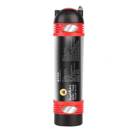 T3 XPE+Jinyuan2835 6Modes Camping Light Outdoor Waterproof USB Rechargeable 18650 Flashlight Work Light