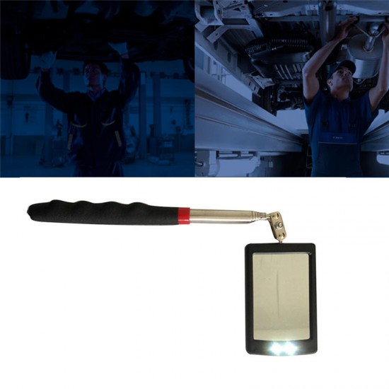 Telescopic Vehicle Inspection Mirror with LED Work Light Amplification Car Repair 360° Rotate LED Mirrors Telescopic Vehicle Inspection Mirror with LED Work Light Amplification Car Repair 360° Rotate LED Mirrors
