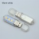 U16 3 x LEDs 120Lumens USB Rechargeable Portable USB EDC LED Flashlight Work Light