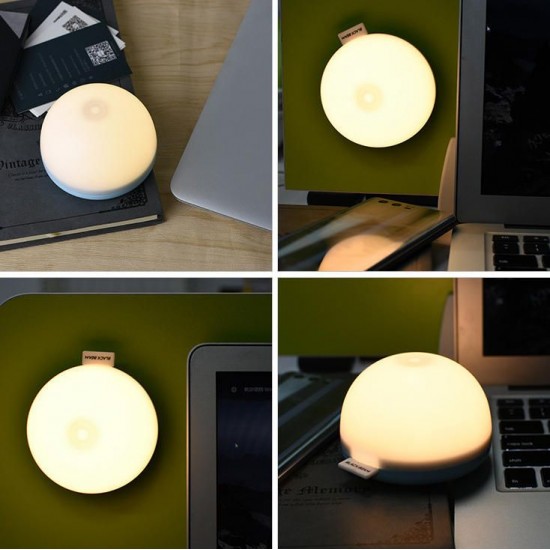 USB Chargeable Adjustable ABS 8*SMD LED Night Lamp Touch Night Light Built-in Magnet 500mAh Battery