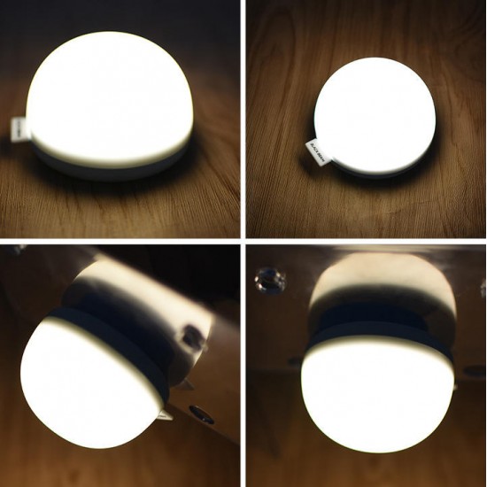 USB Chargeable Adjustable ABS 8*SMD LED Night Lamp Touch Night Light Built-in Magnet 500mAh Battery