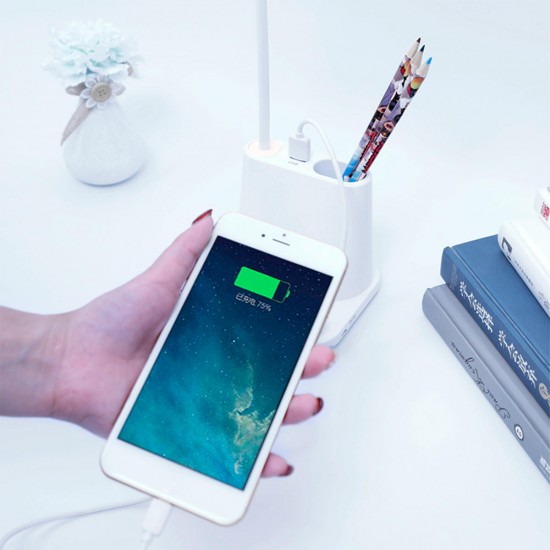 USB LED Desk Table Lamp Phone Charger Touch Reading Study Light Outdoor Camping Light With Pen Holder USB LED Desk Table Lamp Phone Charger Touch Reading Study Light Outdoor Camping Light With Pen Holder