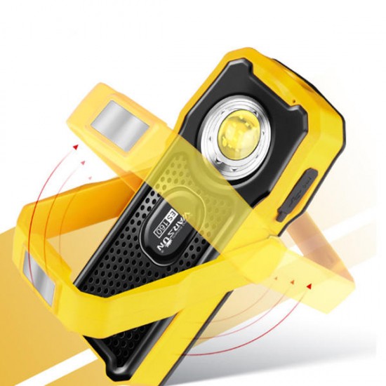 ES160 160LM L2+500LM COB Stepless Dimming Flashlight Bluetooth Speaker Radio Magnetic Work Light Maintenance lights Power Bank