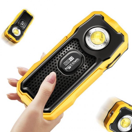 ES160 160LM L2+500LM COB Stepless Dimming Flashlight Bluetooth Speaker Radio Magnetic Work Light Maintenance lights Power Bank