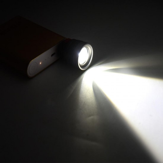 2401A 120Lumens 3Modes USB Rechargeable Portable Zoomable USB Light LED Flashlight Head