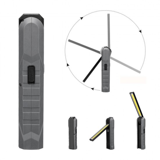 COB+LED 4Modes Emergency Worklight Outdoor Rotation USB Rechargeable Work Light with Magnetic Tail LED Flashlight COB+LED 4Modes Emergency Worklight Outdoor Rotation USB Rechargeable Work Light with Magnetic Tail LED Flashlight