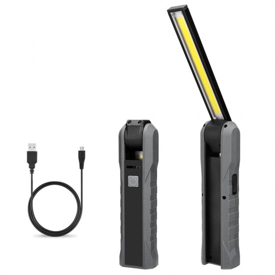 COB+LED 4Modes Emergency Worklight Outdoor Rotation USB Rechargeable Work Light with Magnetic Tail LED Flashlight COB+LED 4Modes Emergency Worklight Outdoor Rotation USB Rechargeable Work Light with Magnetic Tail LED Flashlight