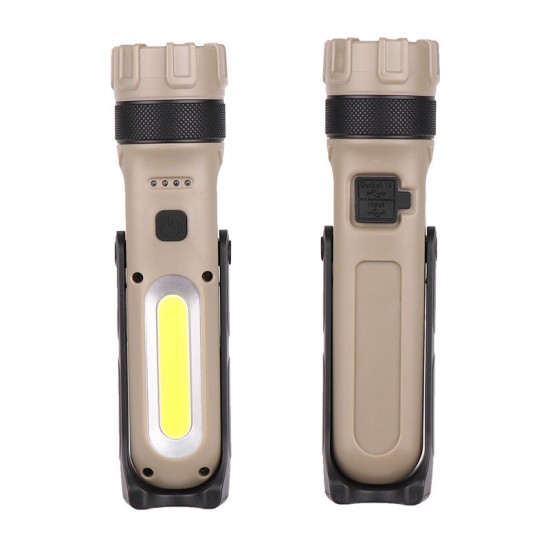 FL14 L2+COB 1800LM Multifunction Magnetic Bracket LED Flashlight 3 Modes USB Rechargeable Built-in Battery Waterproof Flashlight Work Light FL14 L2+COB 1800LM Multifunction Magnetic Bracket LED Flashlight 3 Modes USB Rechargeable Built-in Battery Waterproof Flashlight Work Light