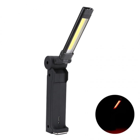M270 Foldable Magnetic Tail USB Rechargeable COB Flashlight Work Lamp Light Mini Torch