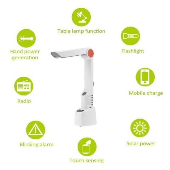 MT02 Multi-function Eye Protection Lamp Signal Flashlight Radio Power Bank