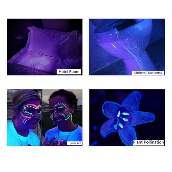 U03 21LEDs 400nm Violet UV LED Flashlight Fluorescence Sterilization Banknote Detection Pen