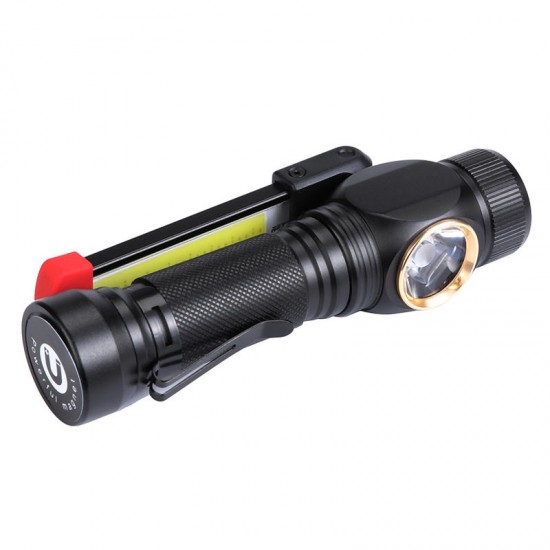 W550 LED+COB 7Modes 360°+180° Foldable Head Magnetic Tail USB Rechargeable Flashlight