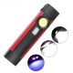 WL01 Work Light XPE+COB LED+395 Purle 4 Modes USB Rechargeable Outdoor Multifunctional Flashlight Emergency Light Camping Light with Magnet