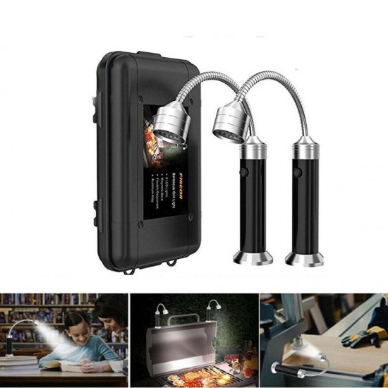 2PCS BBQ Grill Light Magnetic Base LED Flashlight 360° Adjustable Gooseneck Work Light Camping Barbecue Hunting 2PCS BBQ Grill Light Magnetic Base LED Flashlight 360° Adjustable Gooseneck Work Light Camping Barbecue Hunting