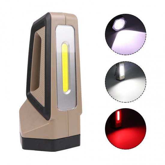 XHP50+COB 1500LM LED Flashlight USB Rechargeable 8 Modes Waterproof Flashlight Work Light Camping Light